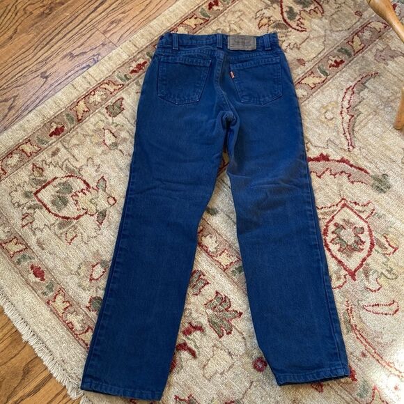 Vintage 505 Boys Orange Tab Levi’s Classic Fit Dark Wash Boys 12 Reg 70’s USA - Picture 2 of 12